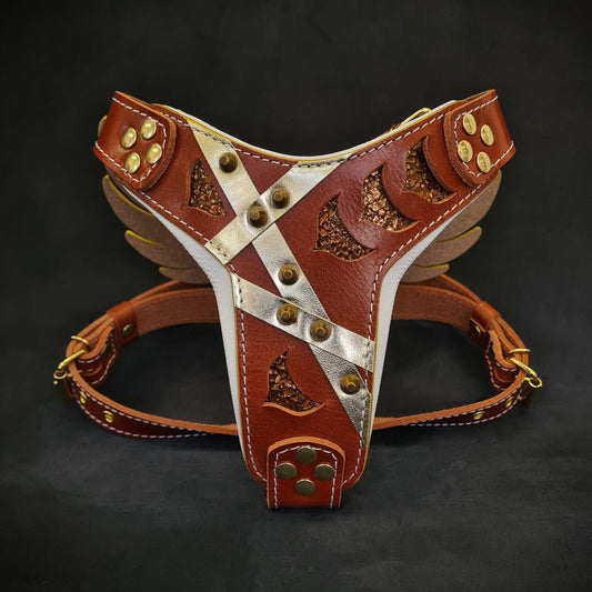 The "Hermeses" leather harness - Small to Medium Size